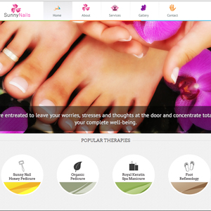 Sunny Nails, a website made by the Philadelphia area web development company TAF JK Group Inc.